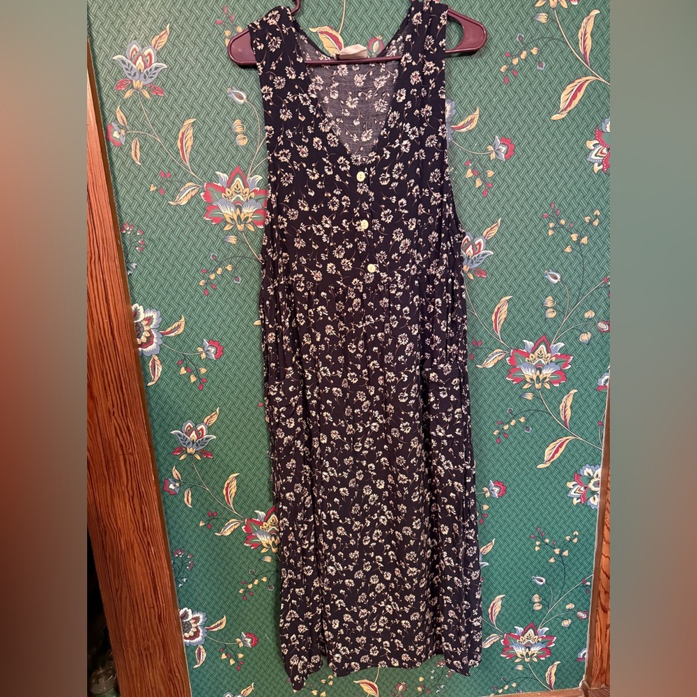 Byer California Navy Floral Maxi Dress